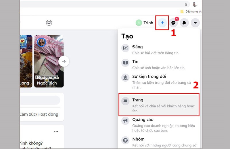  cách tạo fanpage Facebook trên máy tính 1