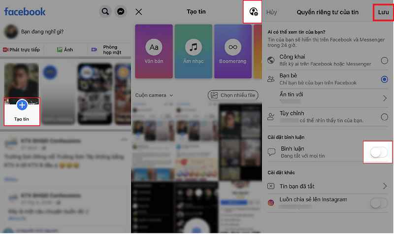 Cách bật bình luận tin trên Facebook 