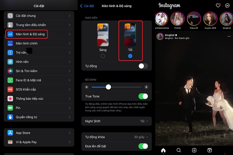 Cách bật Dark Mode trên Instagram trên IOS